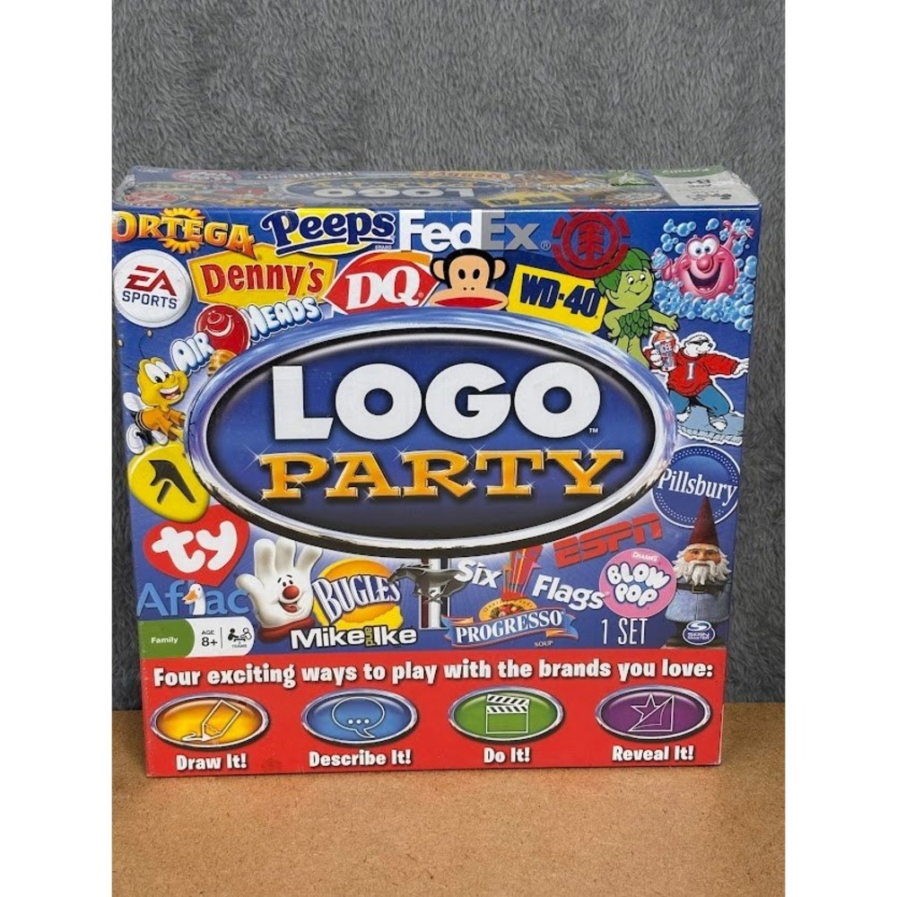 Spin Master Logo Party Board Game New Sealed 2013 Family Trivia 20060227 8+